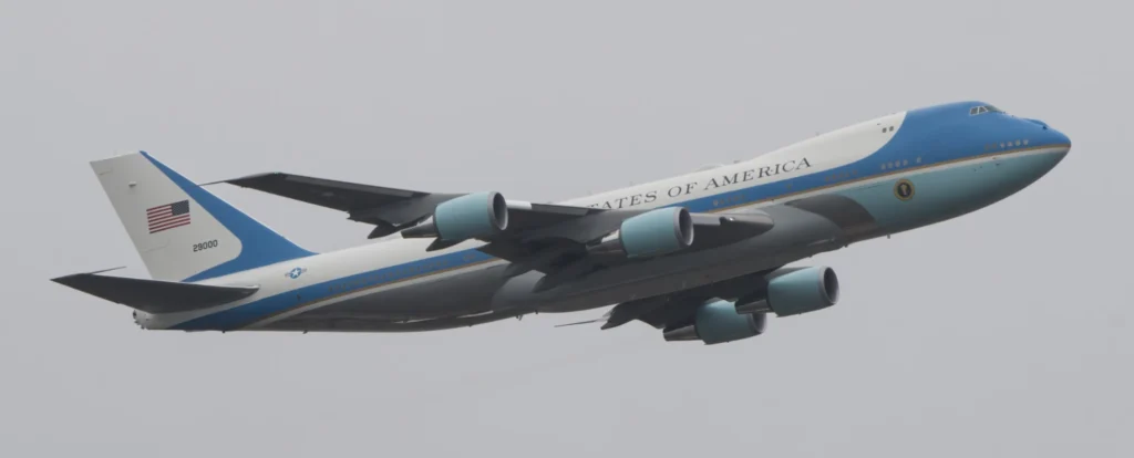 Air Force One VC-25A/92-9000 takes off from PHL on March 9, 2024.